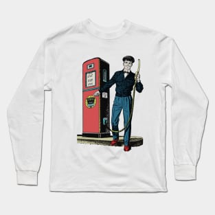 Vintage gas station attendant Long Sleeve T-Shirt